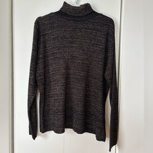 ✨Metallic Knit Mock Neck – Size XL